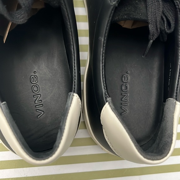 ❗️FINAL❗️VINCE Men’s FULTON Black Leather 🔴🔴 - Picture 5 of 8